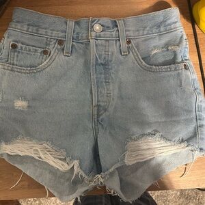 Light Blue Denim Women's Shorts